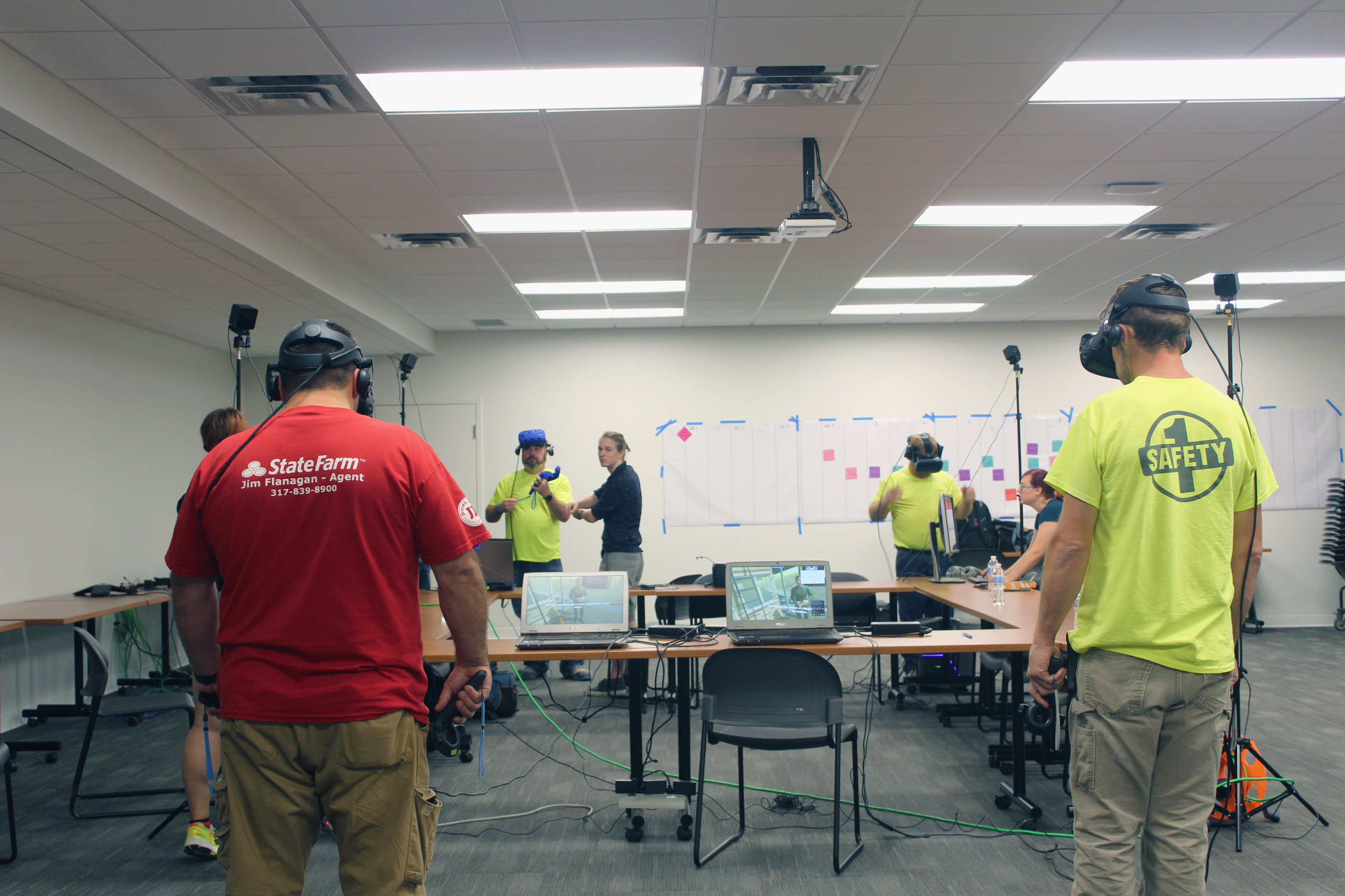 Four Pepper carpenters tested Purdue's VR fall protection safety training modules