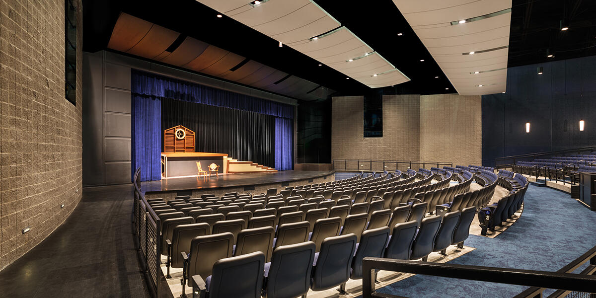 View of Cary-Grove Theater stage from the audience's perspective