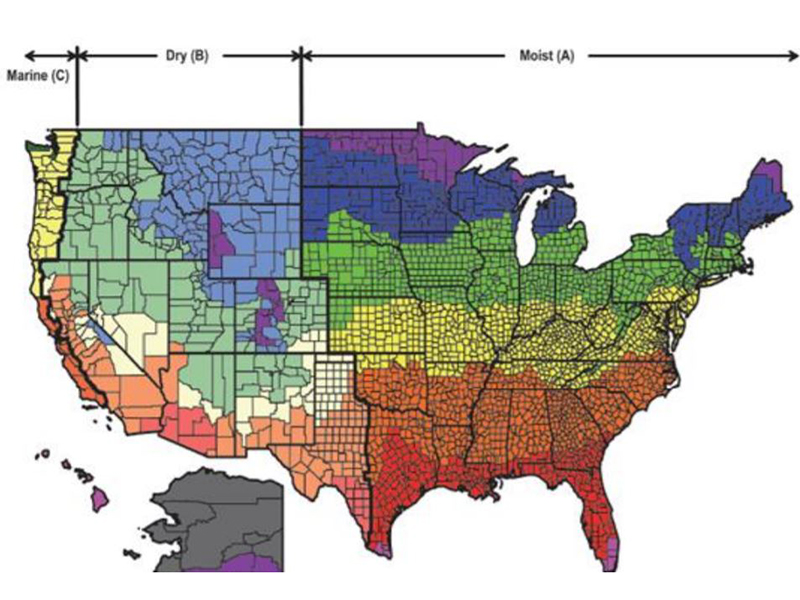 climate zone map usa Recent Changes To Ashrae And Iecc Climate Zone Map And Building Codes climate zone map usa