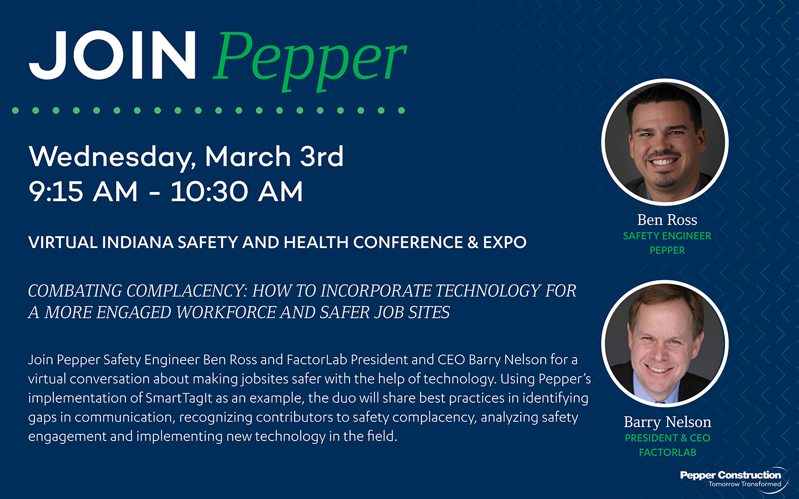 Indiana Safety and Health Conference & Expo Pepper Construction