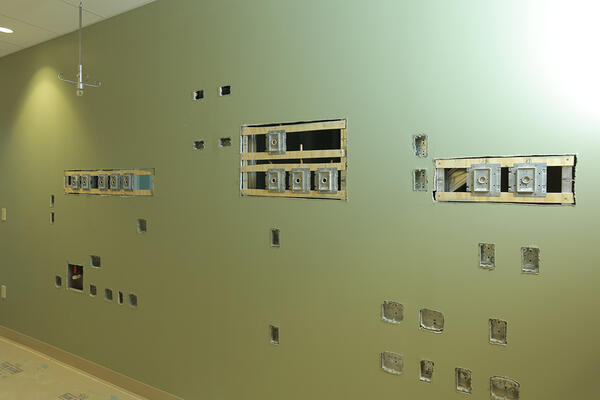 Carle Hospital prefabbed wall