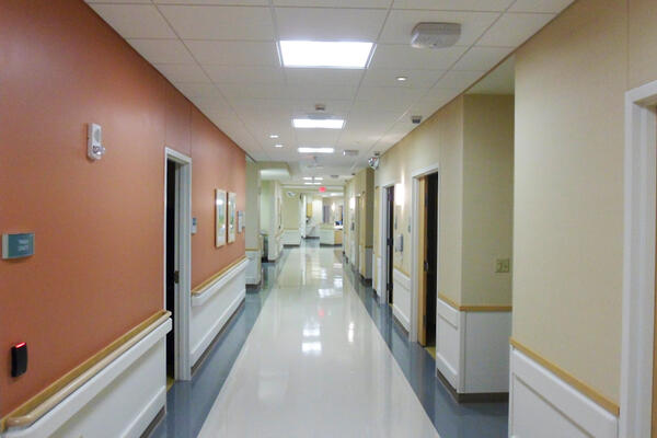 Carle Hospital hallway