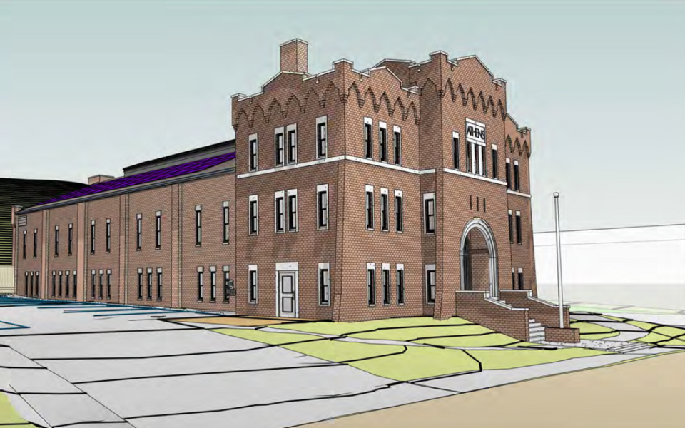 City of Athens, Ohio, armory renovation, rendering